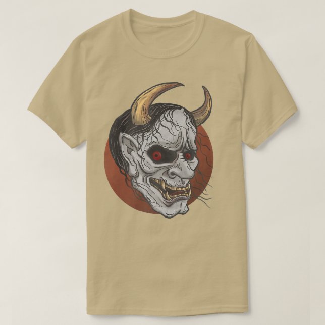 T-shirt Demon japonais Hannya Mask ou oni tato esthétique (Design devant)