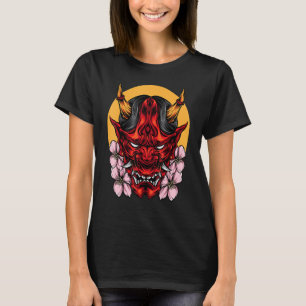 T-shirt Demon Oni Masque Avec Sakura