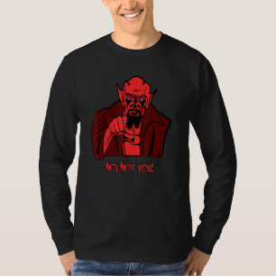 T-shirt Démon pointant Non pas toi diable démoniaque effra