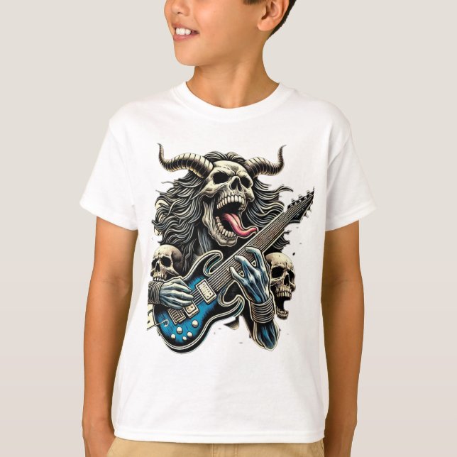 T-shirt Demonic Riffs : Rock & Roll Forever" (Devant)