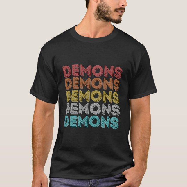 T-shirt Démons rétro vintages (Devant)