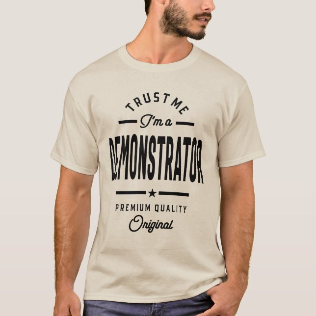 T-shirt Démonstrateur Don Drôle Titre de l'emploi Professi (Devant)