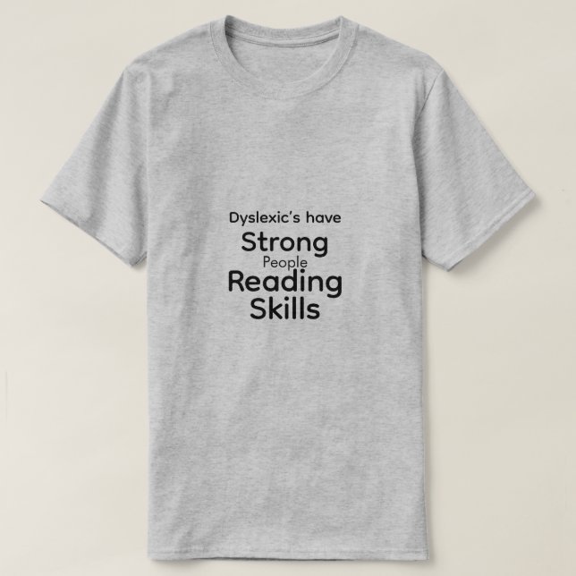 T-shirt d'empathie dyslexique (Design devant)