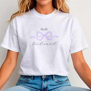 T-shirt Demure Lilac Bow Bridesmaid Proposition