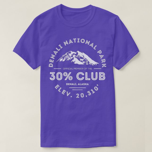 T-shirt Denali 30 Club Alaska National Park Souvenir (Design devant)