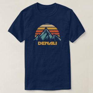 T-shirt Denali Alaska Rétro Turquoise