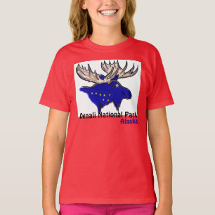 T-shirt Denali National Park Alaska flag elfe filles tee