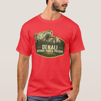 T-shirt Denali National Park And Preserve Alaska Retro Bad