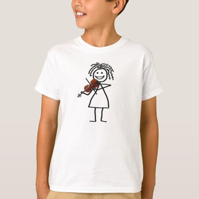 T-shirt d'enfant de violon (Devant)