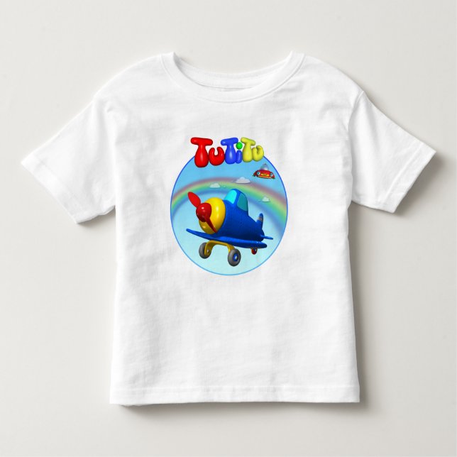 T-shirt d'enfant en bas âge d'avion de TuTiTu (Devant)