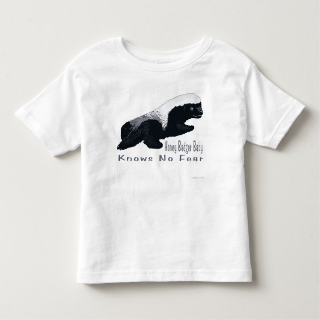 T-shirt d'enfant en bas âge de bébé de blaireau de (Devant)