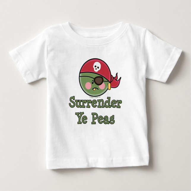 T-shirt d'enfant en bas âge de bébé de pirate de (Devant)