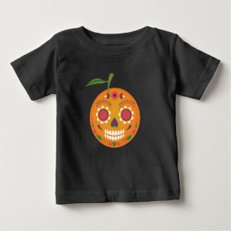 T-shirt d'enfant en bas âge de noir de crâne de
