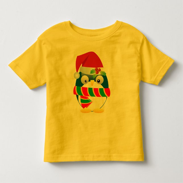 T-shirt d'enfant en bas âge de pingouin de Père (Devant)