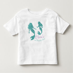 T-shirt d'enfant en bas âge de sirène avec le