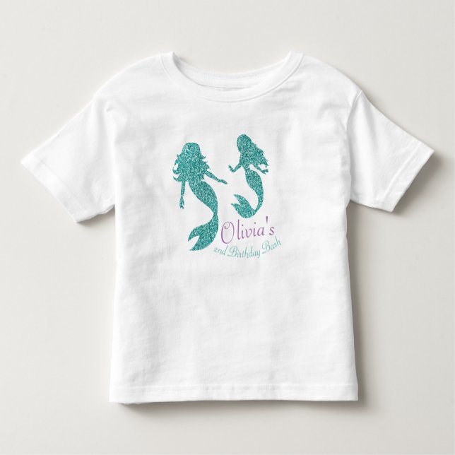 T-shirt d'enfant en bas âge de sirène avec le (Devant)