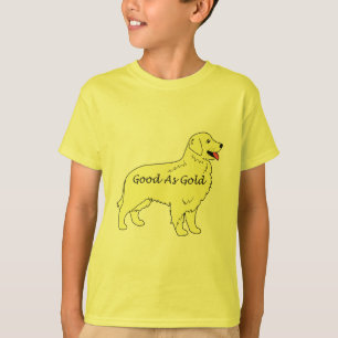 T-shirt d'enfants de golden retriever bon comme or