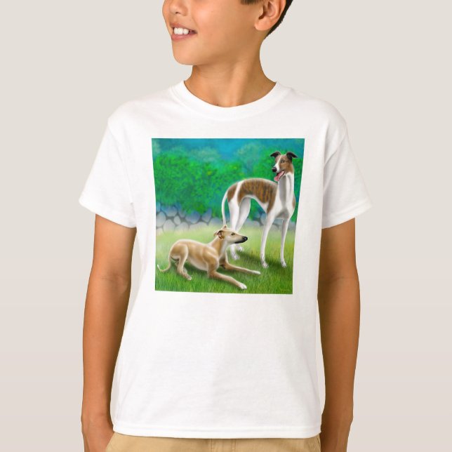 T-shirt d'enfants de lévriers (Devant)