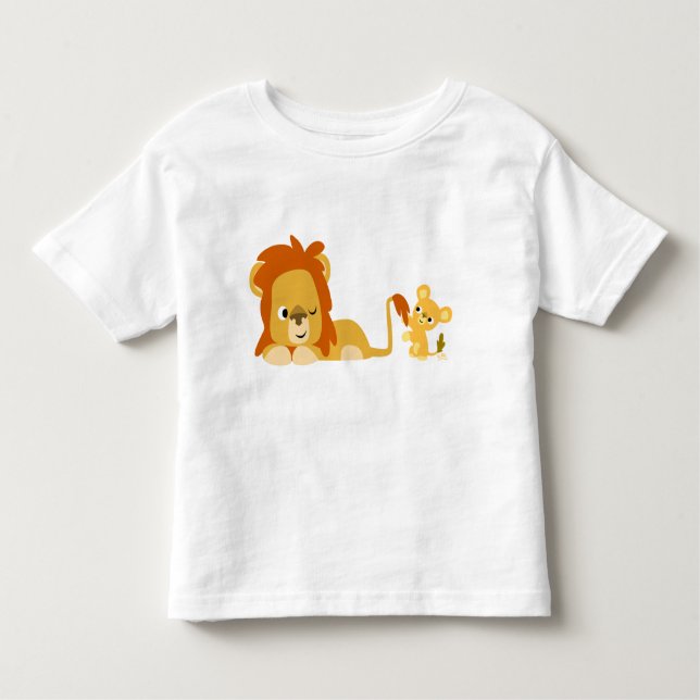 T-shirt d'enfants de papa et de CUB de lion (Devant)
