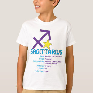 T-shirt d'enfants de traits de Sagittaire