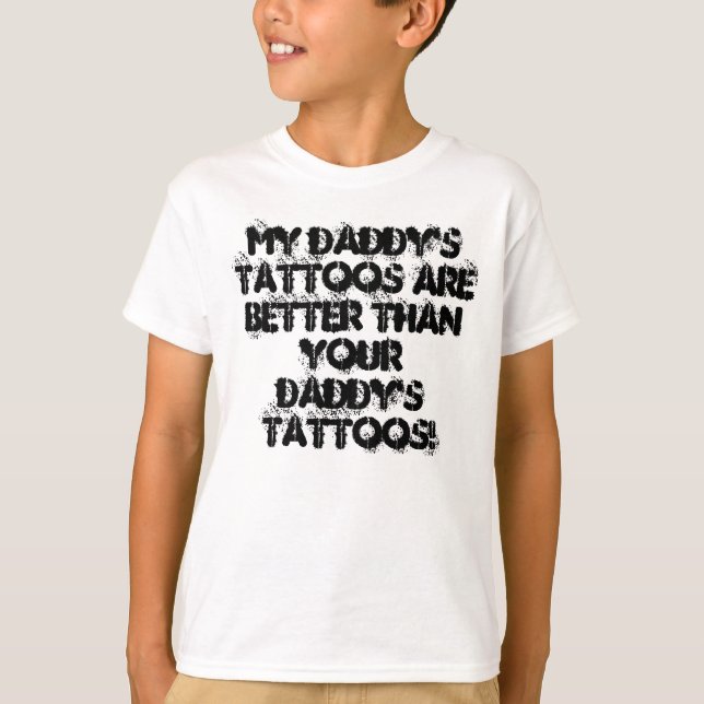 T-shirt d'enfants des tatouages de mon papa (Devant)