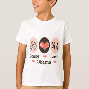T-shirt d'enfants d'Obama 44 d'amour de paix