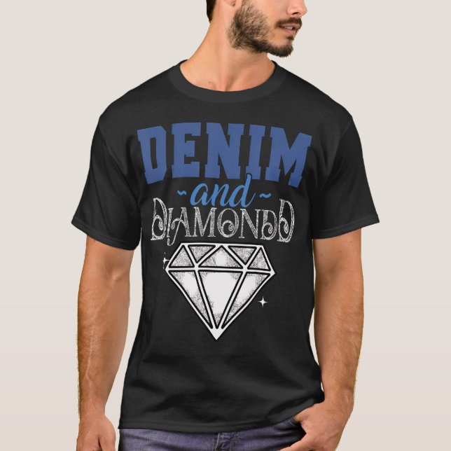T-shirt Denim Et Diamants Style Bleu Denim (Devant)