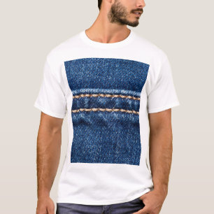 T-shirt Dénim piqué : texture du jean closeup.