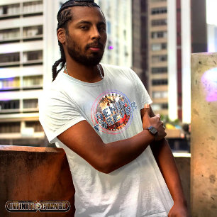 T-shirt DENIM TOUJOURS   text-effet tricot   grungy globe