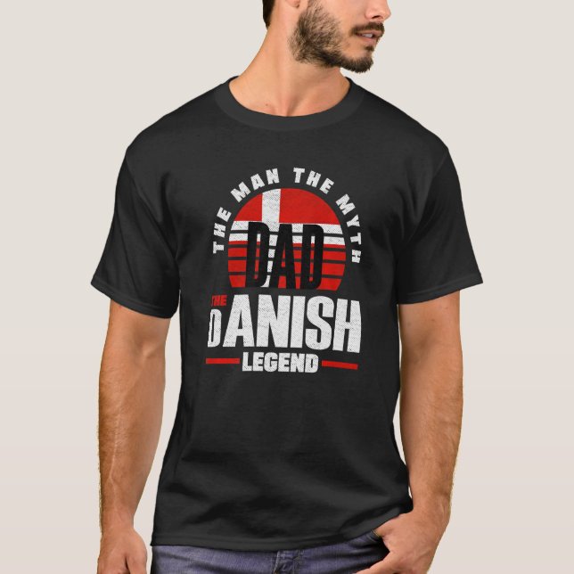 T-shirt Denmark Danish Denmark Flag Father (Devant)