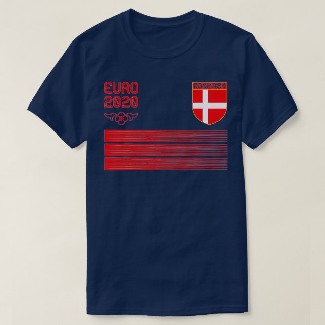 T-shirt Denmark Football Jersey 2020 Danmark Soccer (Design devant)