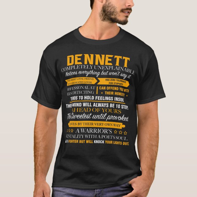 T-shirt DENNETT complètement inexplicable (Devant)