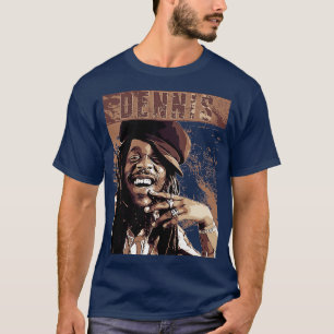 T-shirt Dennis Brown vintage Brown