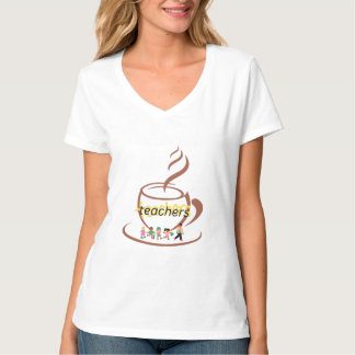 T-shirt d'enseignant « Coffee Teach Repeat »