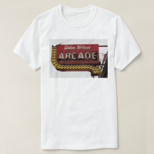 T-shirt d'enseigne au néon d'arcade de saules de