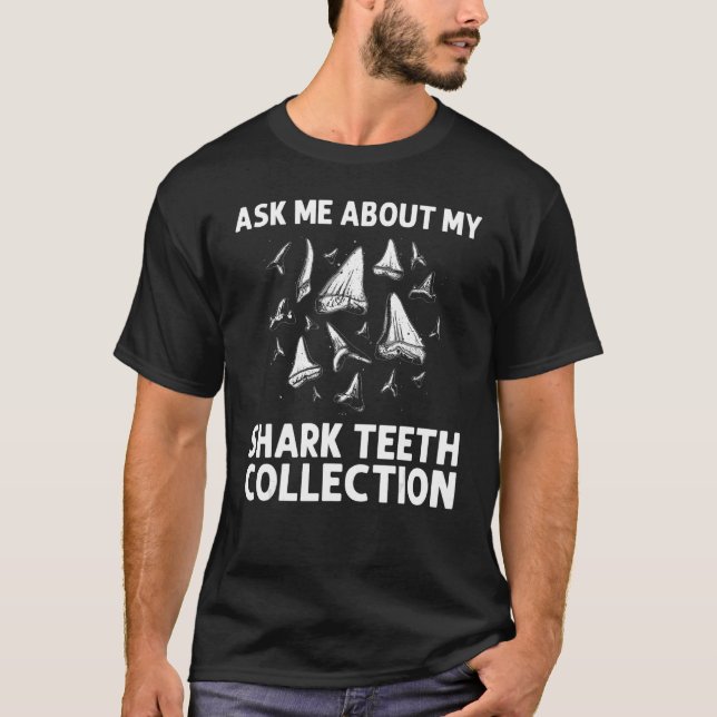 T-shirt Dent De Requin Pour Hommes Dents De Requin Fossil  (Devant)