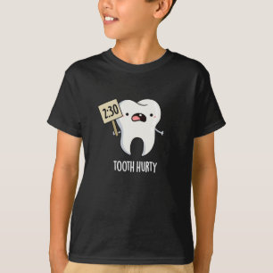 T-shirt Dent Hurty Dental Pun Dark BG