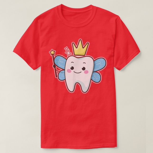 T-shirt Dent mignonne avec des ailes comme fée (Design devant)