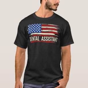 T-shirt Dental Assistant dentaire vintage Dentiste du drap