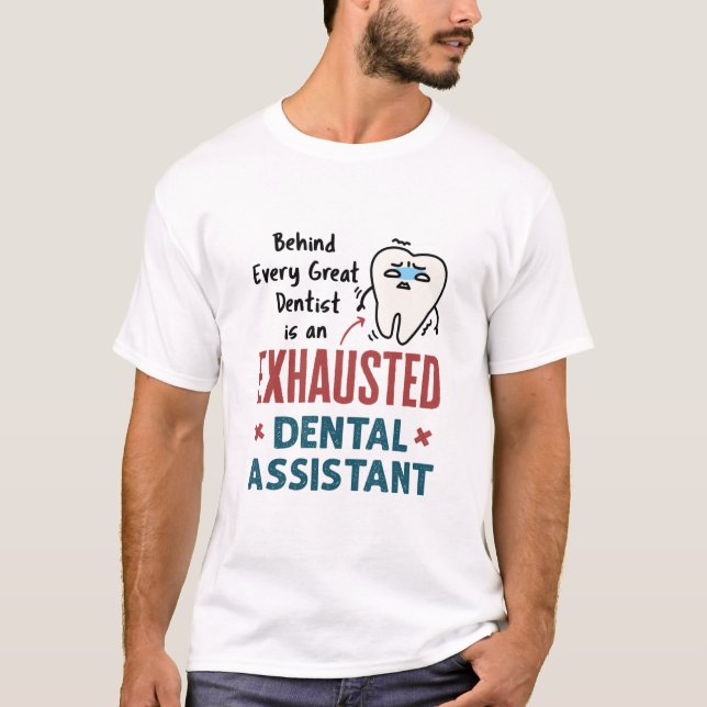 T-shirt Dental Assistant Dental amusant Devis épuisé (Devant)