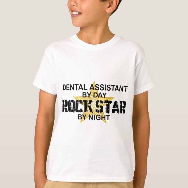 T-shirt Dental Assistant Rock Star (Devant)