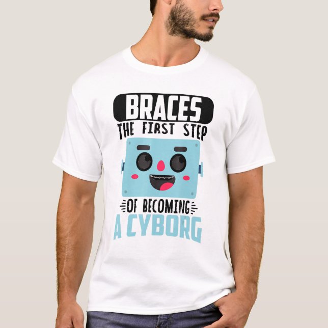 T-shirt Dental Bravant Un Dentiste Orthodontique Devenant  (Devant)