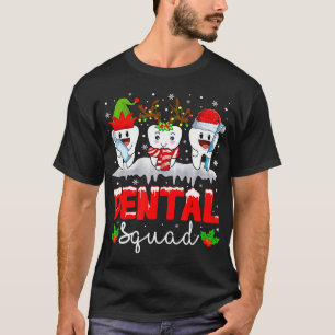 T-shirt Dental Squad Dents Père Noël Reindeer Noël Hommes