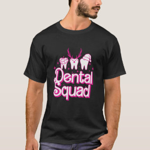 T-shirt Dental Squad Funny Xmas Lumières Dentiste Retro ro