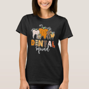 T-shirt Dental Squad Happy Halloween Dentis dentaires Éffr