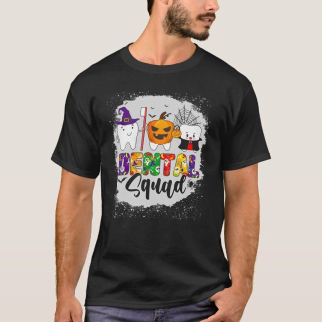 T-shirt Dental Squad Teeth Denstist Halloween Tee Funny Bl (Devant)