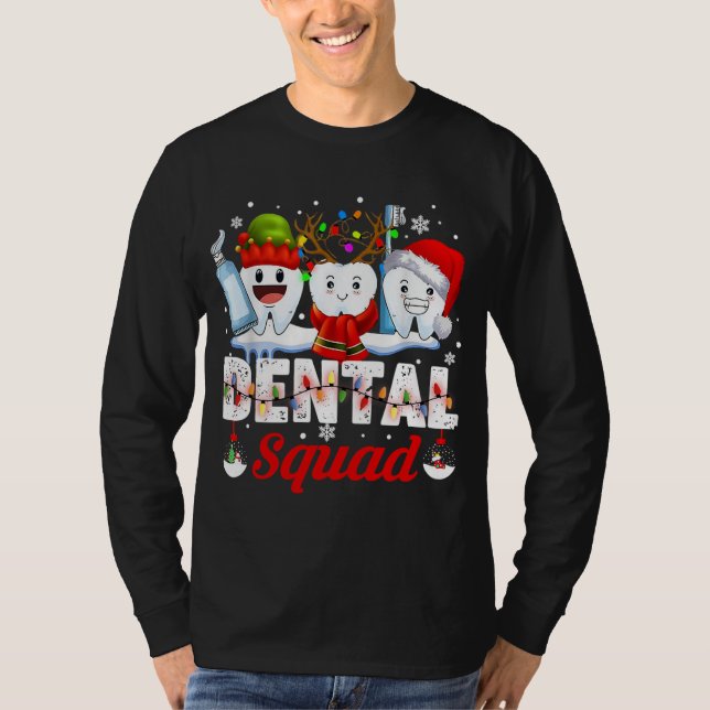 T-shirt Dental Squad Teeth Toothbrush Dentist Hygiène (Devant)