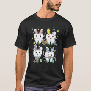 T-shirt Dentelle Dentaire Pâques Dentiste Oeuf Dentiste Pâ