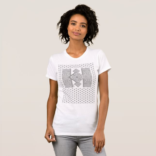 T-shirt Dentelle en céramique Gris (Devant entier)