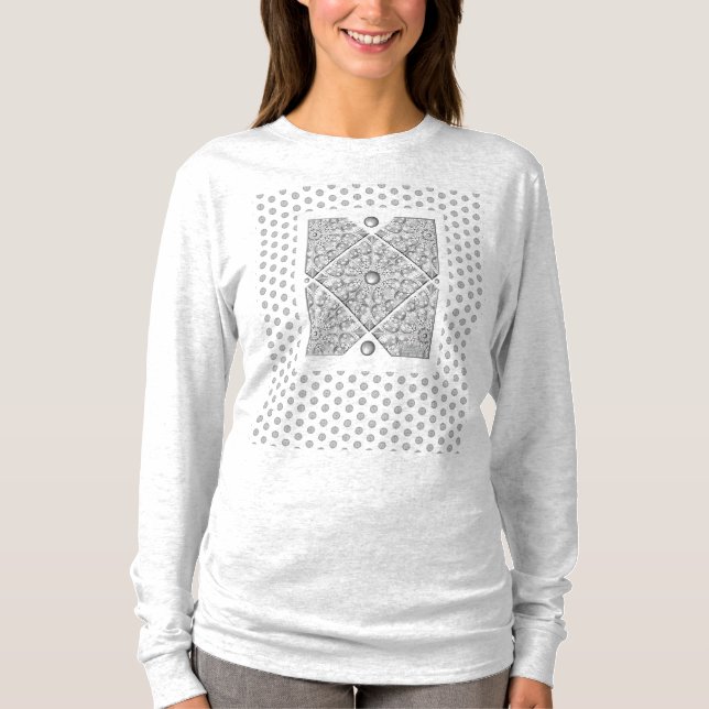 T-shirt Dentelle en céramique Gris (Devant)
